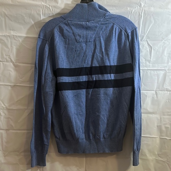 Nautica two tone Blue quarter Zip Sweater size medium - Picture 4 of 4